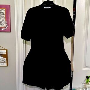 XL/ 1X JUSTFAB black short jumpsuit with pockets!